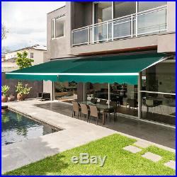 Patio Awning Retractable Sun Shade Outdoor Canopy Sunsetter with Crank