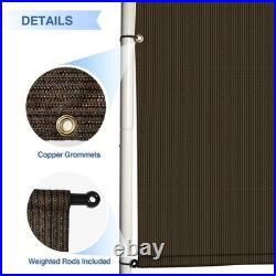 10-13ft Brown Pergola Replacement Cover withweighted rods for Outdoor Canopy Yard