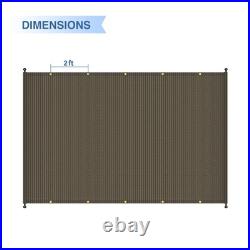 10-13ft Brown Pergola Replacement Cover withweighted rods for Outdoor Canopy Yard