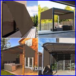 10-13ft Brown Pergola Replacement Cover withweighted rods for Outdoor Canopy Yard