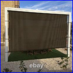 10-13ft Brown Pergola Replacement Cover withweighted rods for Outdoor Canopy Yard