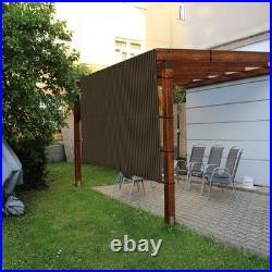 10-13ft Brown Pergola Replacement Cover withweighted rods for Outdoor Canopy Yard