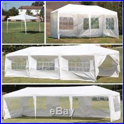 10' 20' 30' White Outdoor Wedding Party Tent Patio Gazebo Canopy with Side Wall