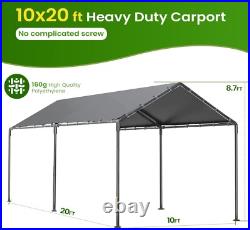 10'×20' Heavy Duty Carport Canopy, Outdoor Garage Car Shelter Party Tent Shed