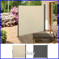 10' Folding Outdoor Side Screen Divider with 2 Wall Brackets & Polyester