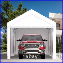 10 Ft. X 20 Ft. White Outdoor Canopy Tent Heavy Duty Car Port Canopy with 2-Roll