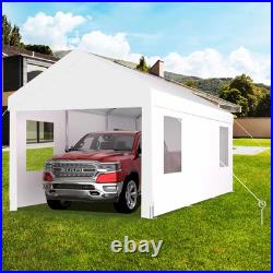 10 Ft. X 20 Ft. White Outdoor Canopy Tent Heavy Duty Car Port Canopy with 2-Roll