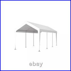 10 Ft. X 20 Ft. White Outdoor Canopy Tent Heavy Duty Car Port Canopy with 2-Roll