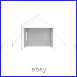 10 Ft. X 20 Ft. White Outdoor Canopy Tent Heavy Duty Car Port Canopy with 2-Roll