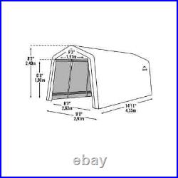 10' W x 15' D Garage shelterlogic