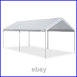 10' W x 20' L x 8.5' H Metal Steel Frame & Polyester Top Carport Shelter