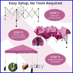 10 X 10 FT Pop up Canopy Tent Portable Foldable Patio Shelter with Wheeled Bag