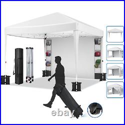 10 X 10Ft Pop up Canopy Tent with Sidewalls, Wheeled Bag, Shelter for Outdoor Sh