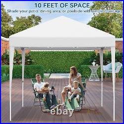 10 X 10Ft Pop up Canopy Tent with Sidewalls, Wheeled Bag, Shelter for Outdoor Sh