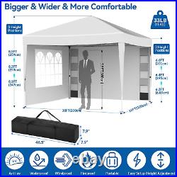 10 X 10Ft Pop up Canopy Tent with Sidewalls, Wheeled Bag, Shelter for Outdoor Sh