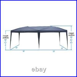 10'X 20'EZ POP UP Party Tent Folding Gazebo Canopy No Sidewalls With6 Cloth Legs