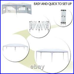 10 X 20 EZ Pop-Up Wedding Party Tent Folding Canopy Gazebo Heavy Duty Pavilion