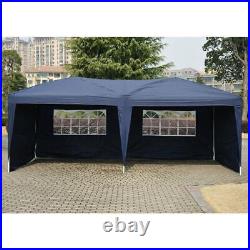 10'X 20' Easy POP-UP Blue Party Tent Folding Gazebo Beach Canopy Tent for Out