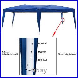 10'X 20' Easy POP-UP Blue Party Tent Folding Gazebo Beach Canopy Tent for Out
