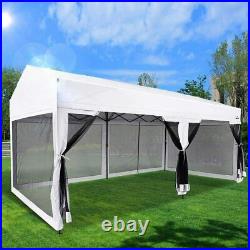 10' X 20' Easy Pop Up Canopy Party Tent Heavy Duty Garage Car Shelter, White