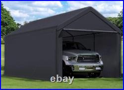 10 X 20 Feet Durable Portable Garage Car Shelter Canopy Car Tent, Black