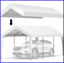 10 X 20 Ft Carport, Triple Tier PE Fabric Garage Top Tarp Awning Cover For Party