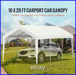 10 X 20 Ft Carport, Triple Tier PE Fabric Garage Top Tarp Awning Cover For Party