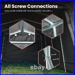 10' X 20' Heavy Duty Anti-Snow Carport Peak Style Car Canopy Outdoor Instant Gar