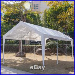 10'X 20' Outdoor Heavy Duty Garage Carport Car Shelter Canopy Party Tent White