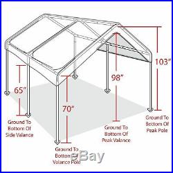 10' X 20' Portable Heavy Duty Canopy Garage Tent Carport Car Shelter Steel Frame