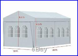 10 X 20 WHITE Heavy Duty Portable Garage Carport Car Shelter Outdoor Canopy TENT