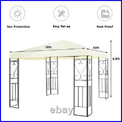 10'X10' Patio Gazebo Canopy outdoor Tent Steel Frame Shelter Patio Party Awning