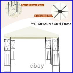 10'X10' Patio Gazebo Canopy outdoor Tent Steel Frame Shelter Patio Party Awning