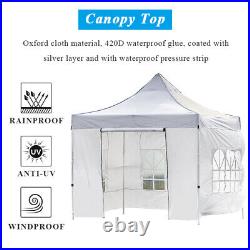 10'X10' Pop Up Canopy Gazebo Tent 4 Sides Heavy Duty Waterproof Multi color