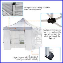 10'X10' Pop Up Canopy Gazebo Tent 4 Sides Heavy Duty Waterproof Multi color
