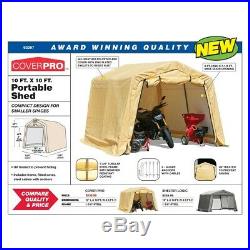 10'X10'X8'FT Storage Shed Tent Shelter Auto Canopy Carport Garage Portable Cover