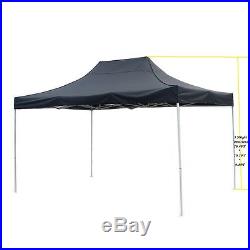 10'X15' Outdoor Easy Pop up Canopy Tent Shelter Gazebo Pavilion Heavy Duty Black