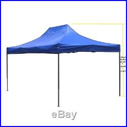 10'X15' Outdoor Easy Pop up Tent Shelter Canopy Gazebo Pavilion Heavy Duty Blue