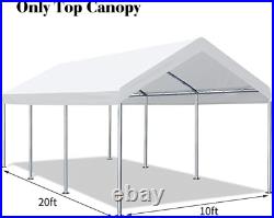 10'X20' Carport Replacement Top Canopy Cover for Car Garage Shelter Tent Party