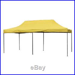 10'X20' Outdoor Easy Pop up Tent Shelter Canopy Gazebo Pavilion Heavy DutyYellow