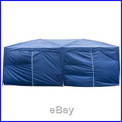 10'X20' Pop Up Gazebo Waterproof Canopy Garden Awning Party Tent Blue With2 Doors