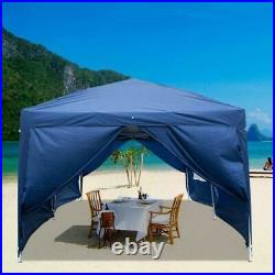 10'X20' Pop Up Gazebo Waterproof Canopy Garden Awning Party Tent Heavy Duty Blue