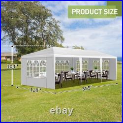 10 ft. X 30 ft. White Outdoor Gazebo Canopy Party Large Wedding Tent with