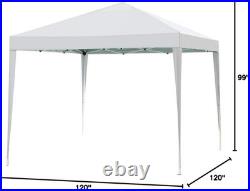 10' x 10' Canopy Gazebo with Stylish Dressed Legs Ideal for Weddings