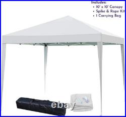 10' x 10' Canopy Gazebo with Stylish Dressed Legs Ideal for Weddings