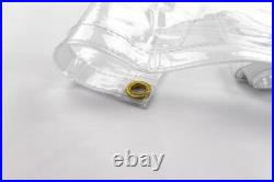 10' x 10' Clear Tarp 24 MIL Smooth Vinyl Patio Enclosure Fire Retardant USA Made
