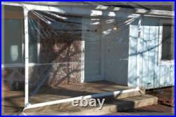 10' x 10' Clear Tarp 24 MIL Smooth Vinyl Patio Enclosure Fire Retardant USA Made