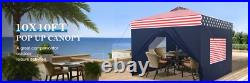 10'x 10' EZ Pop UP Party Tent Canopy Gazebo Event Waterproof Outdoor 4 Walls US