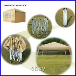 10' x 10' Easy Pop Up Gazebo Canopy Party Tent 2 Windows Doors with Carry Bag