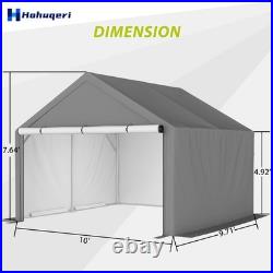 10 x 10 FT Outdoor Canopy Tent Carport with Removable Sidewalls